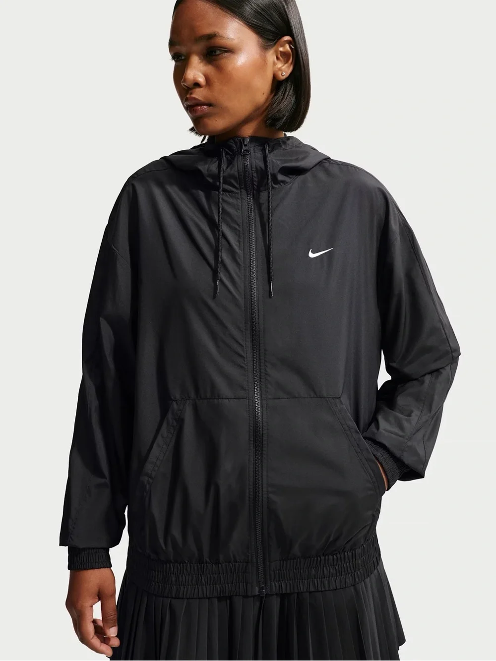 Nike Black Hooded Lightweight Windbreaker Jacket